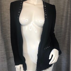 Zara embellished blazer size small black textured